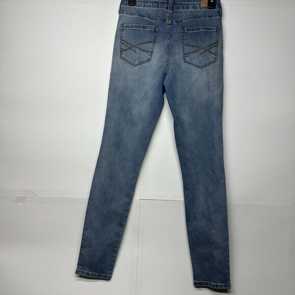 Womens 6 X 28 Jegging Jeans Aeropostale Blue High Waisted Distressed - Picture 5 of 10